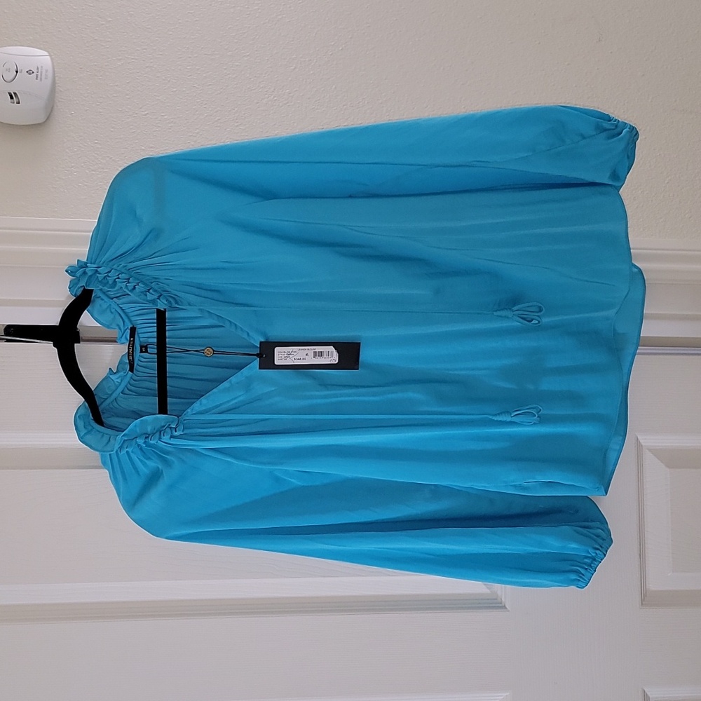 Kobi Halperin Lennon Blue Peasant Blouse
